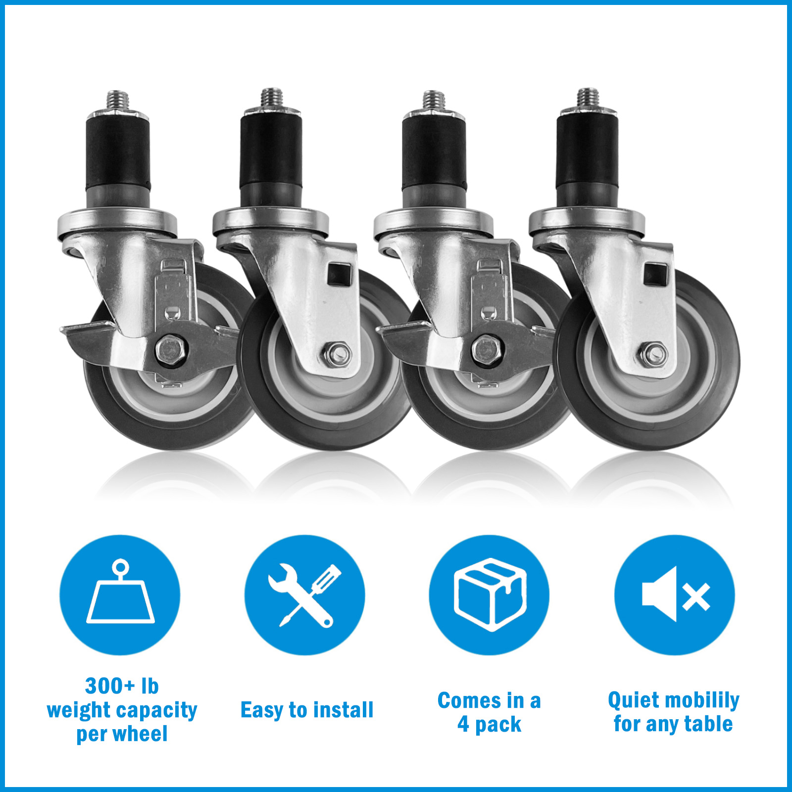 4 inch Work Table Caster Wheels