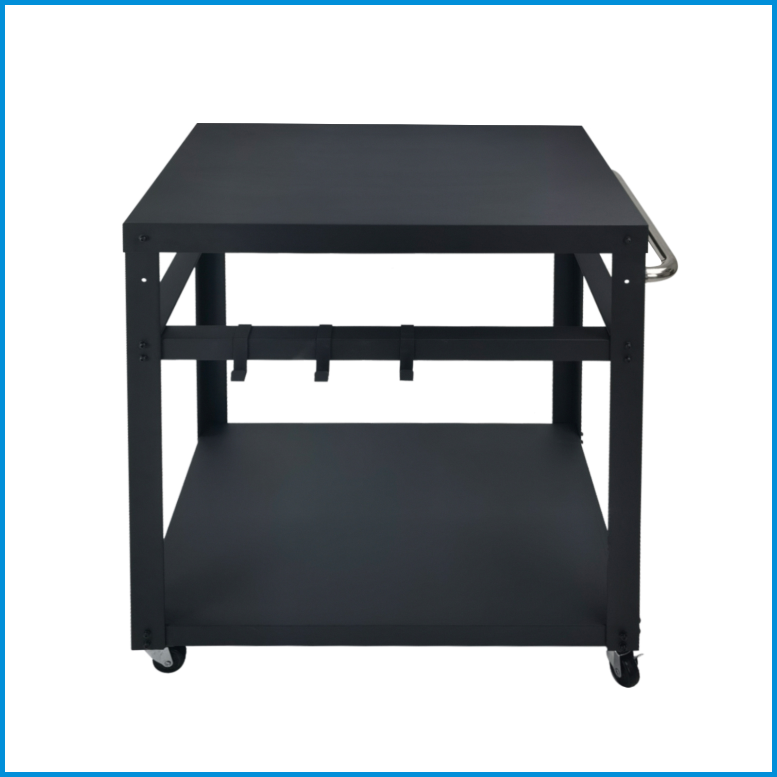 Double-Shelf Movable Outdoor Worktable