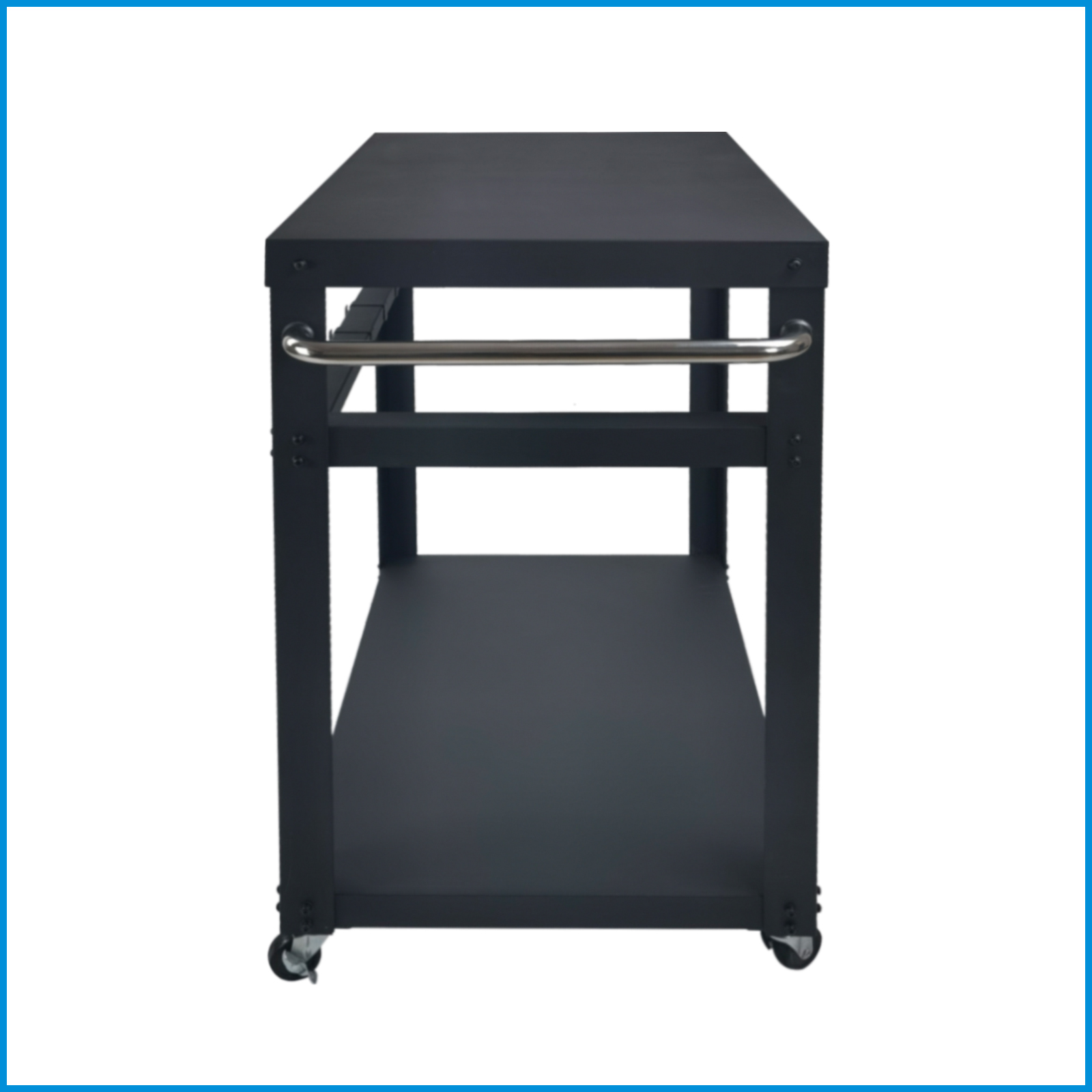 Double-Shelf Movable Outdoor Worktable