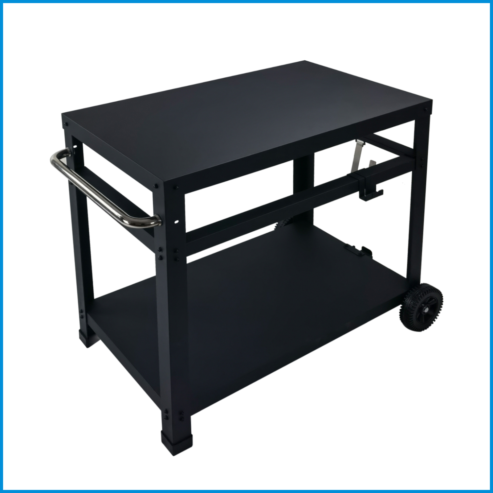 Double-Shelf Movable Dining Cart Table