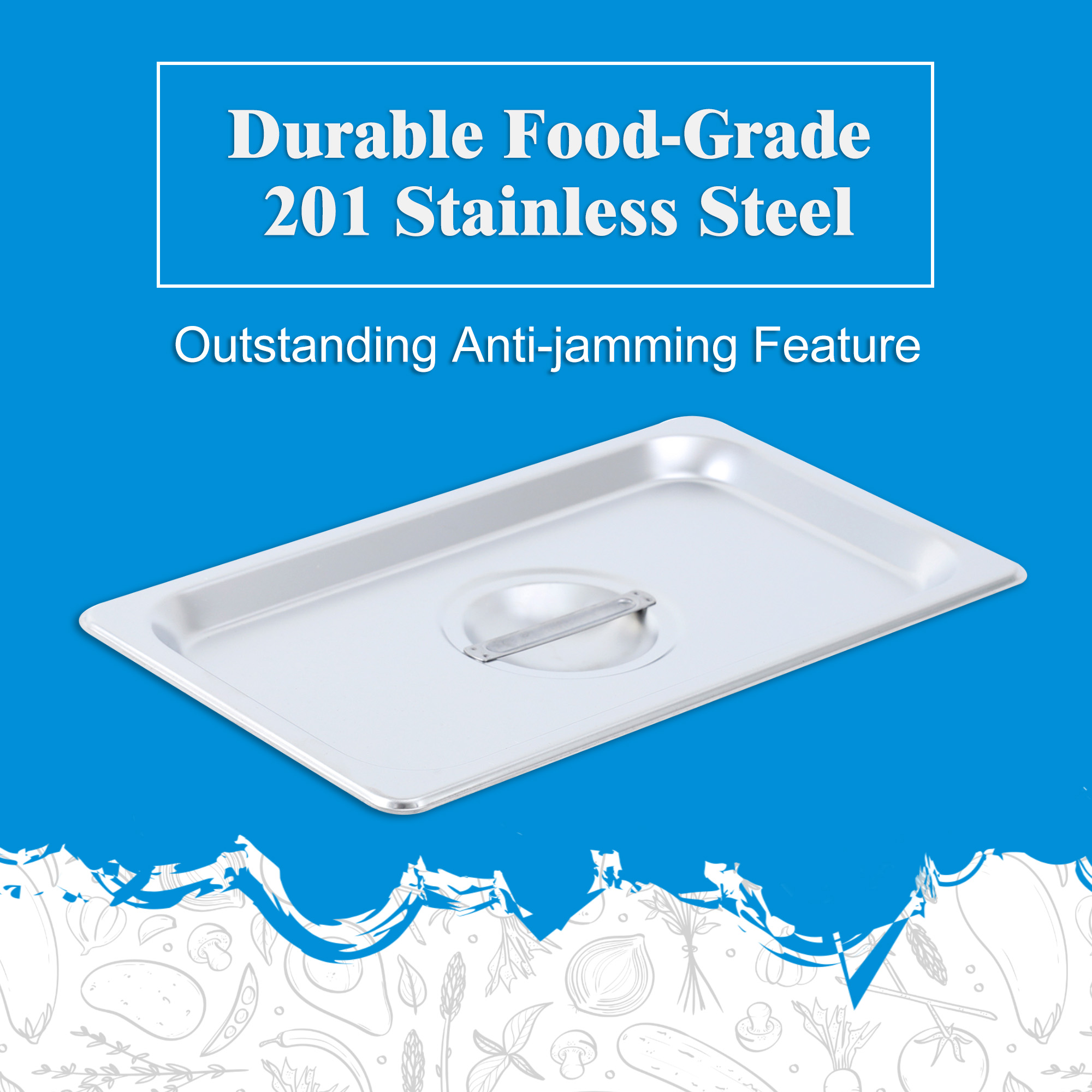 Fits standard 1/3 pans