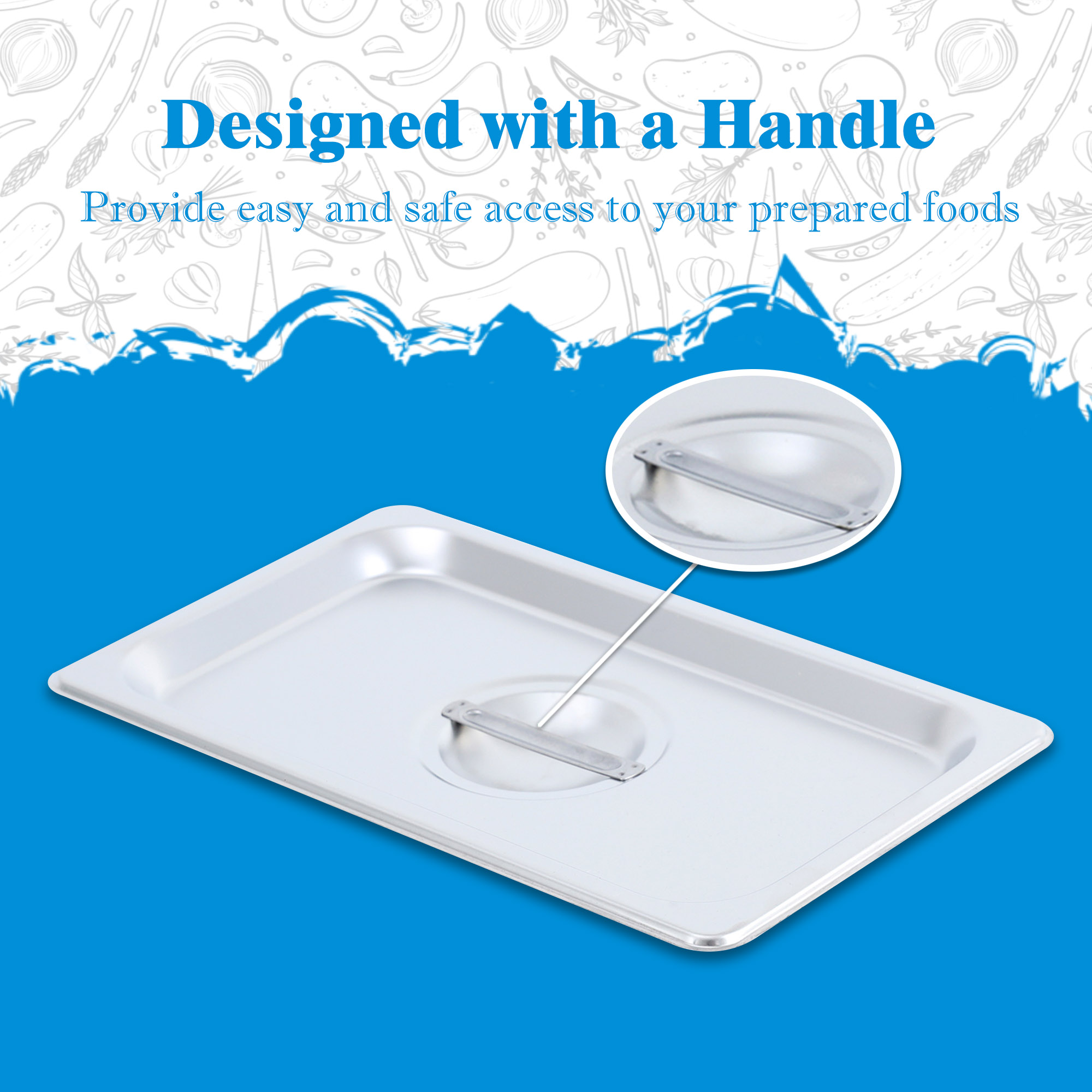 Fits standard 1/4 pans