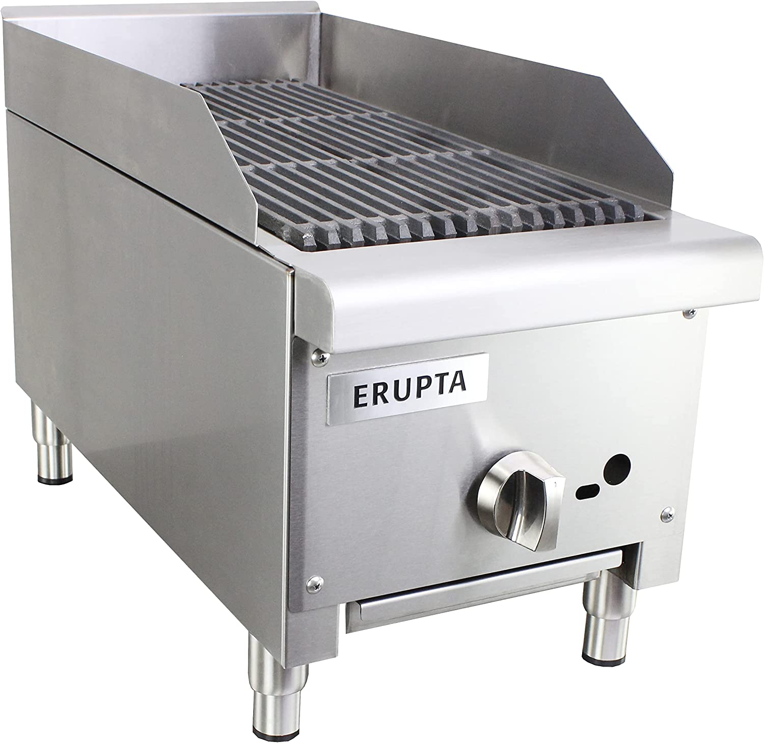 ERUPTA Commercial Stainless steel Charbroilers 12'' Natural/Propane Gas grill with Burners BTU 28,000 Restaurant Equipment