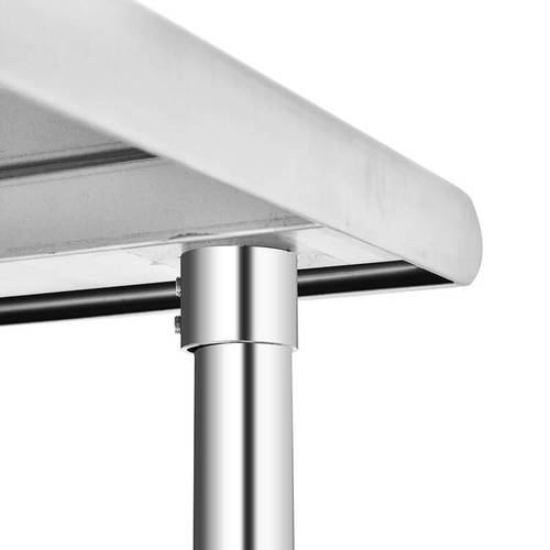 Stainless Steel Workbench (Wheel type & Backsplash)